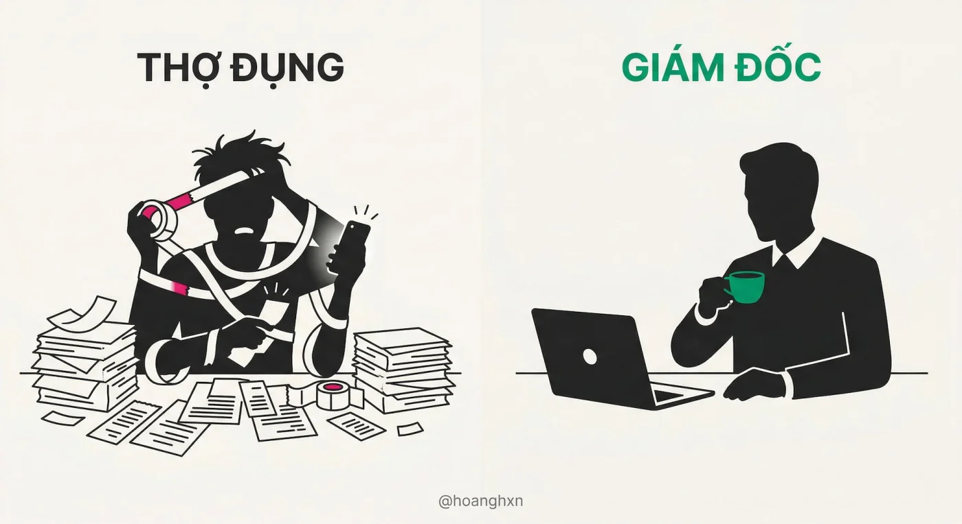 Tháo mác thợ đụng: Cách giao việc cho nhân viên