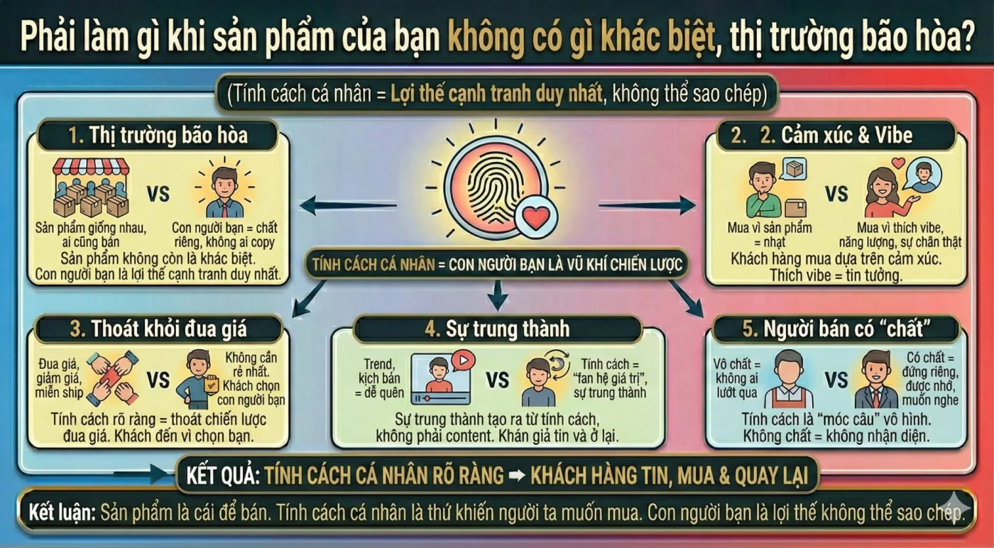 Phải làm gì khi sản phẩm của bạn không có gì khác biệt, thị trường bão hòa?